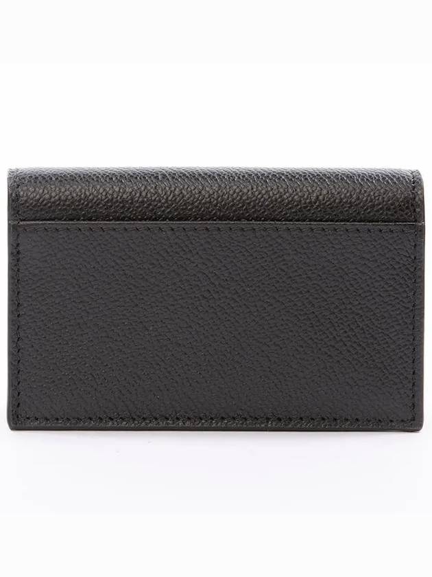 PRADA Vitello Grain Triangular Logo Card Wallet Black 2MC122 2CB2 F0002 - PRADA - BALAAN