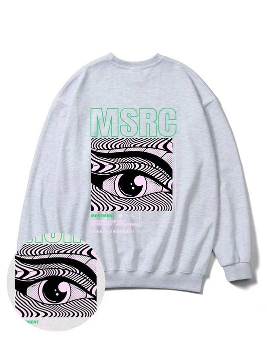 Of the Eye Vivid Green Overfit Sweatshirt Melange Gray - MONSTER REPUBLIC - BALAAN 2