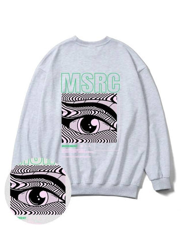 Of the Eye Vivid Green Overfit Sweatshirt Melange Gray - MONSTER REPUBLIC - BALAAN 1