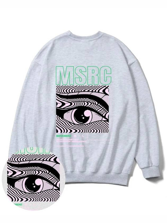Of the Eye Vivid Green Overfit Sweatshirt Melange Gray - MONSTER REPUBLIC - BALAAN 2