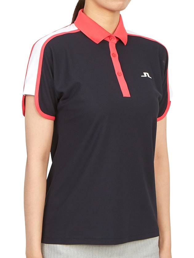 Golf wear women s collar short sleeve t shirt GWJT08096 6855 - J.LINDEBERG - BALAAN 4