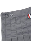 Ripstop Mini Pleated Skirt Medium Gray - THOM BROWNE - BALAAN.