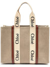 Woody Large Tote Bag White Brown Beige - CHLOE - BALAAN 3