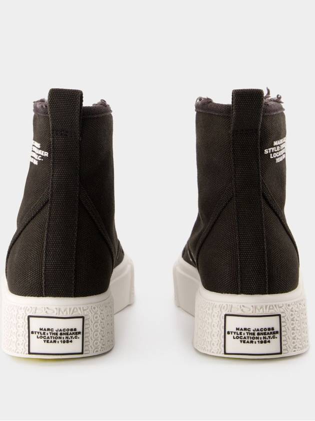 The High Top Sneakers - Marc Jacobs - Cotton - Black - MARC JACOBS - BALAAN 3