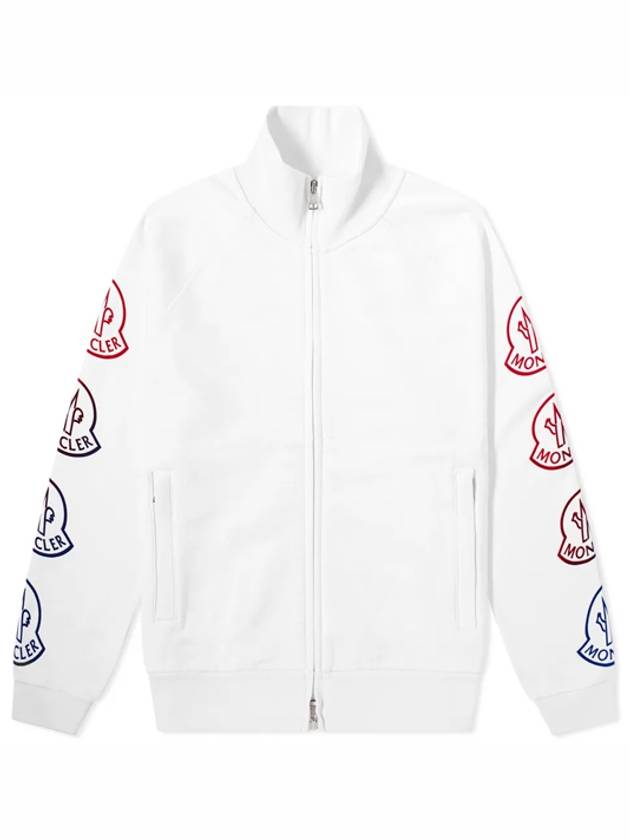 Men's Side Gradient Logo Zip-up Jacket White - MONCLER - BALAAN 2