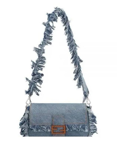 Women's Baguette Denim Shoulder Bag Blue - FENDI - BALAAN 2