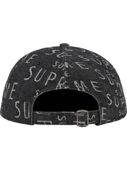 Warp Jacquard Logos Denim 6Panel Black - SUPREME - BALAAN 2