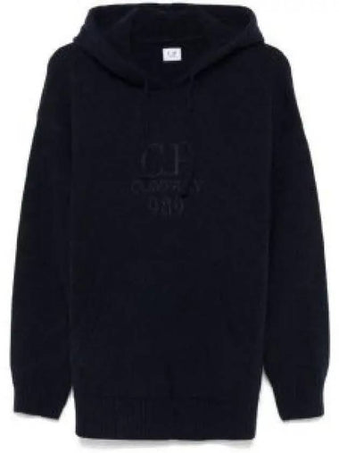 Lambswool GRS Boxy Hoodie Black - CP COMPANY - BALAAN 1