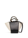 Silky Mini Riders Calf Leather Tote Bag Beige Black - MULBERRY - BALAAN 1