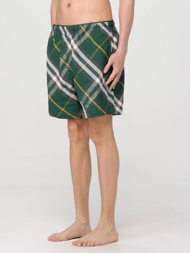 Check Twill Swim Shorts Green - BURBERRY - BALAAN 4