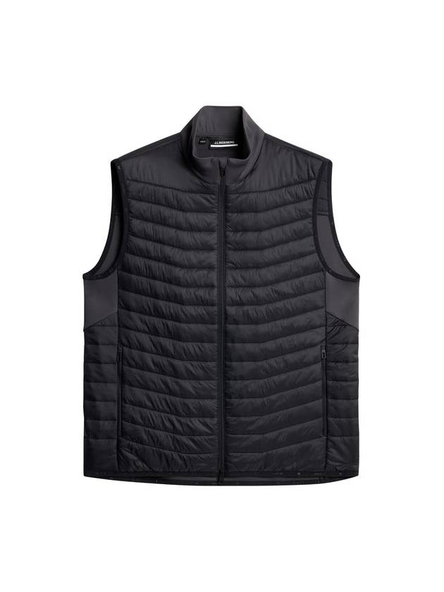 Men's Holden Quilt Hybrid Vest Asphalt - J.LINDEBERG - BALAAN 1