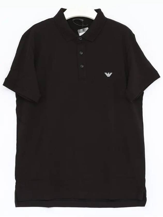 Logo Polo Shirt Black - EMPORIO ARMANI - BALAAN 2