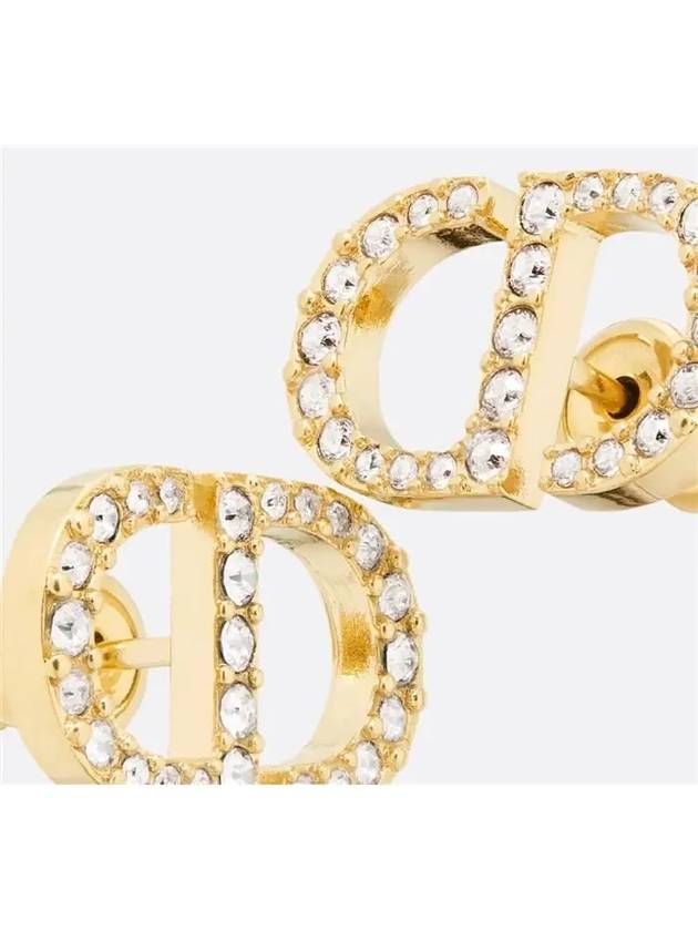 Petit CD Stud Crystal Earrings Gold - DIOR - BALAAN 5