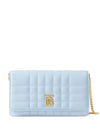 Quilted Leather Lola Clutch Bag Blue - BURBERRY - BALAAN 1