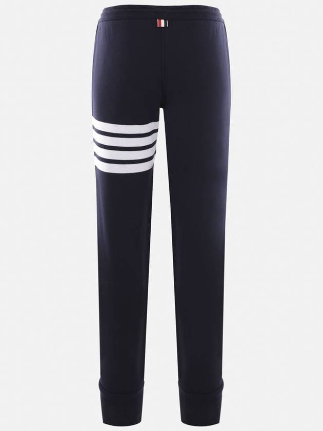 Women's Engineer 4 Bar Cotton Loopback Knit Track Pants Navy - THOM BROWNE - BALAAN 3