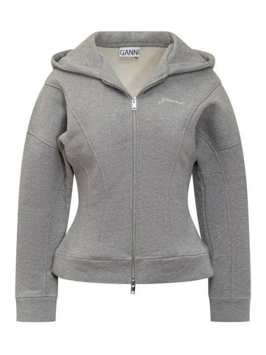 Hooded Sweatshirt T3998 921 Free Paloma Melange - GANNI - BALAAN 1