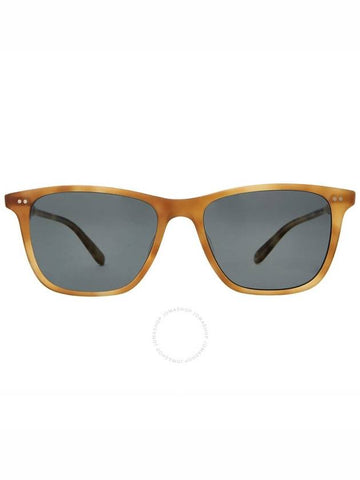 Garrett Leight HAYES SUN Pure Blue Smoke Polarized Square Sunglasses 2141 EMT/PBS PLR 52 - GARRETT LEIGHT - BALAAN 1