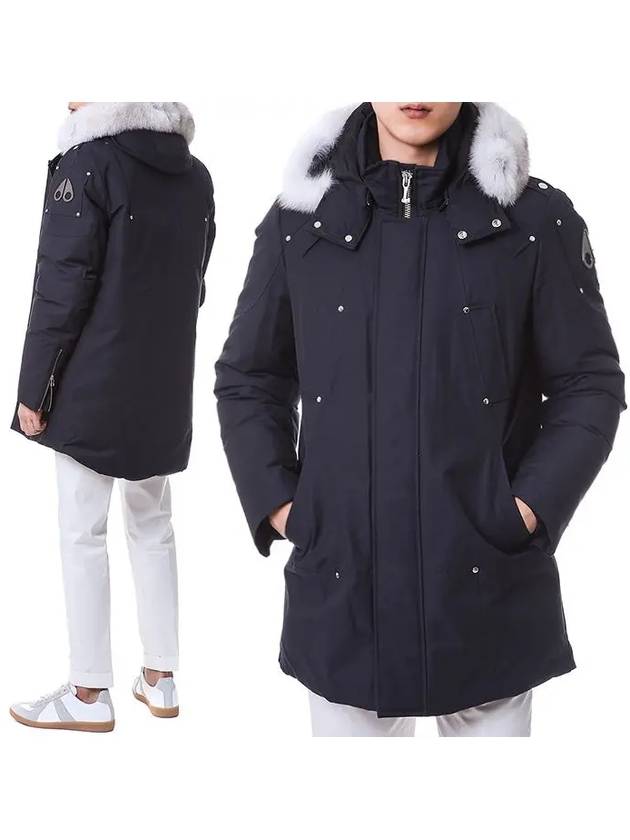 Original Stirling Parka White Fox Fur Navy - MOOSE KNUCKLES - BALAAN 2