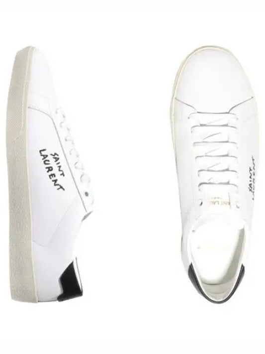 Leather embroidery sneakers men s - SAINT LAURENT - BALAAN 1