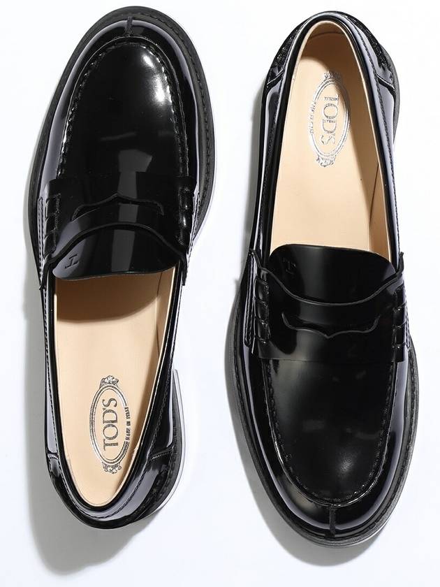 Women's Patent Leather Penny Loafers Black - TOD'S - BALAAN 3