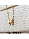 Mini Pop H Pendant Necklace Gold Blanc White - HERMES - BALAAN 5