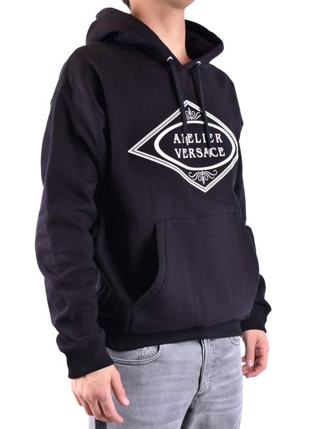 logo hoodie black - VERSACE - BALAAN 3