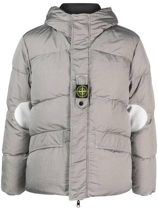 Logo Patch Reversible Padding Grey - STONE ISLAND - BALAAN 1