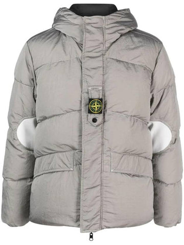 Logo Patch Reversible Padding Grey - STONE ISLAND - BALAAN 1