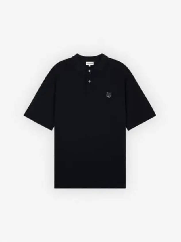 Bold Fox Head Patch Comfort Polo Shirt Black - MAISON KITSUNE - BALAAN 2