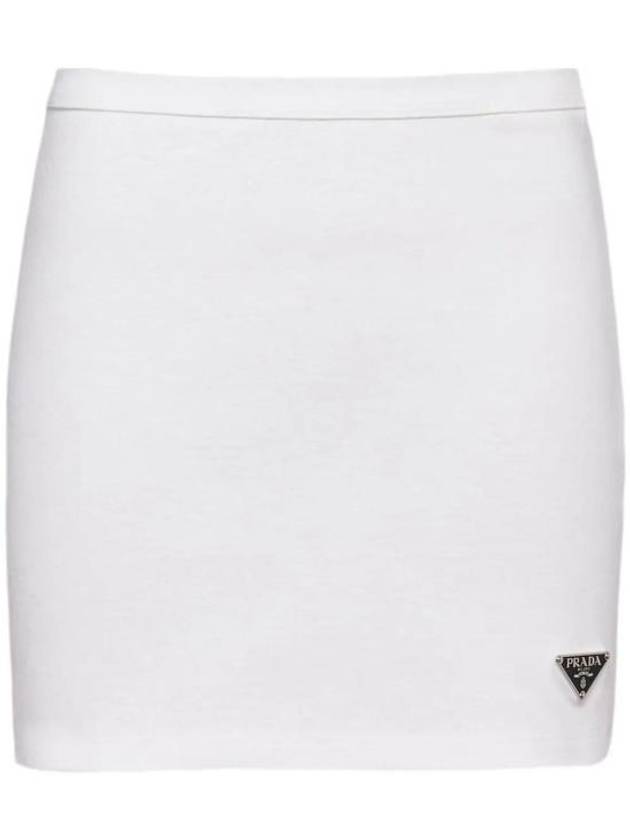 Midi Skirt 31127 S231 10Z0 F0009 White - PRADA - BALAAN 1