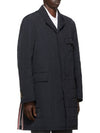 Men's Center Back Three Stripes Chesterfield Padded Single Coat Navy - THOM BROWNE - BALAAN 2