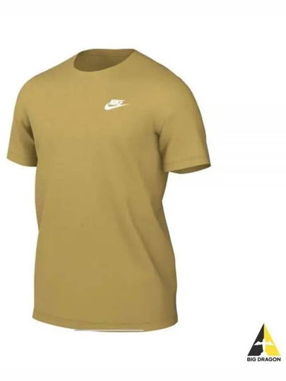 Sportswear Club Short Sleeve T-Shirt Yellow - NIKE - BALAAN 2