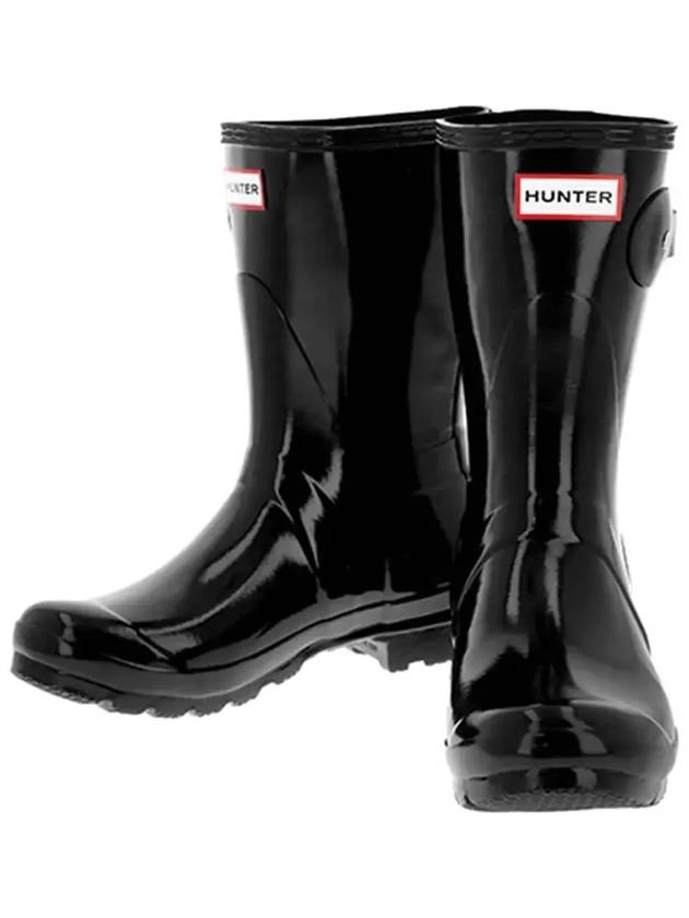 Original Short Gloss Rain Boots Black - HUNTER - BALAAN 4