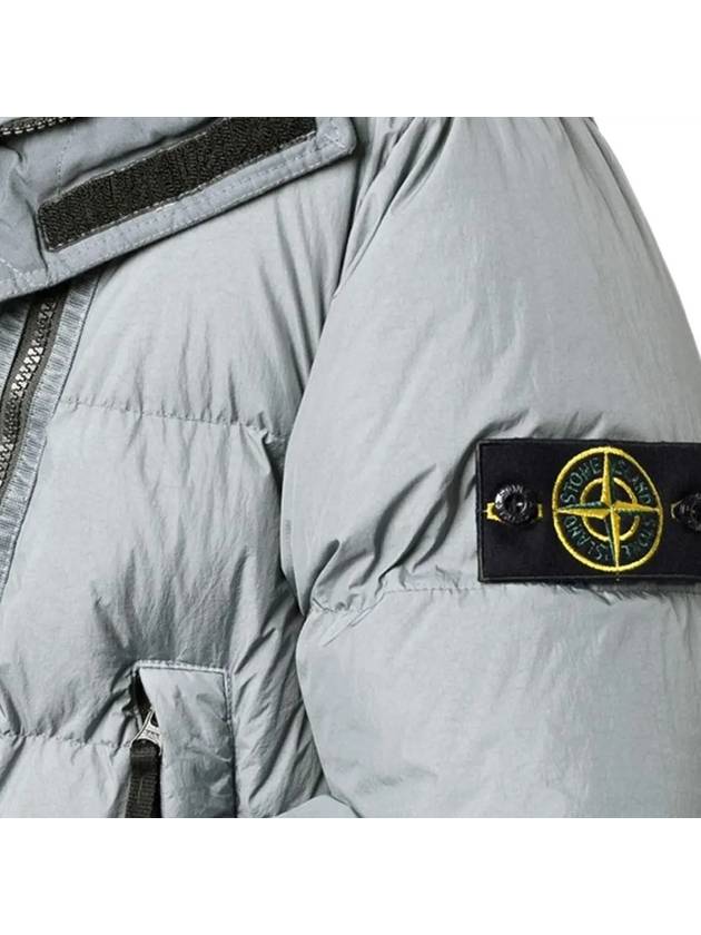 Garment Dyed Crinkle Wraps Padding Light Grey - STONE ISLAND - BALAAN 5