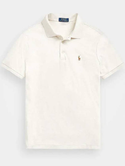 Embroidery Pony Logo Cotton Short Sleeve Polo Shirt American Heather - POLO RALPH LAUREN - BALAAN 2