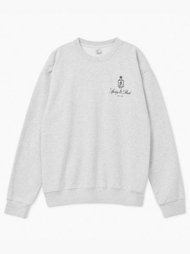 Vendome Crew Neck Cotton Sweatshirt Grey - SPORTY & RICH - BALAAN 2