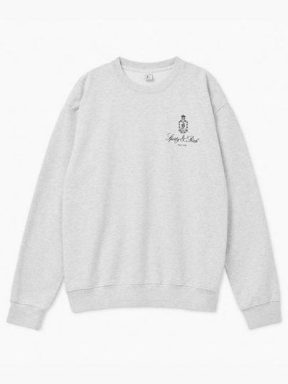 Vendome Crew Neck Cotton Sweatshirt Grey - SPORTY & RICH - BALAAN 2