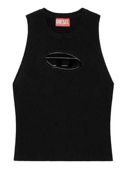 M Onerva Logo Plaque Cut Out Sleeveless Black - DIESEL - BALAAN 2