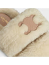 Triomphe Shearling Fur Slippers Beige - CELINE - BALAAN 4