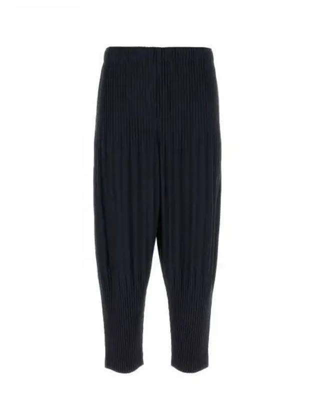 Pleated Straight Pants Navy - ISSEY MIYAKE - BALAAN 2