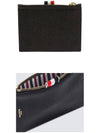 Pebble Grain Three Stripe Tab Small Coin Wallet Black - THOM BROWNE - BALAAN 4