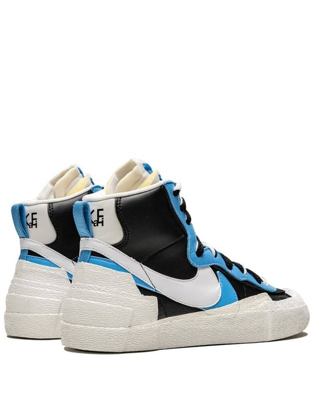 Sacai Blazer Mid High Top Sneakers White Black Legend Blue - NIKE - BALAAN 4