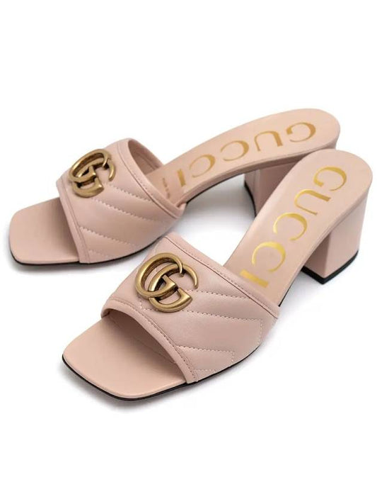 Double G Slide Sandal Heels Rose Pink - GUCCI - BALAAN 2