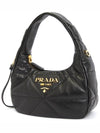 Nappa Leather Mini Bag with Topstitching Black - PRADA - BALAAN 3