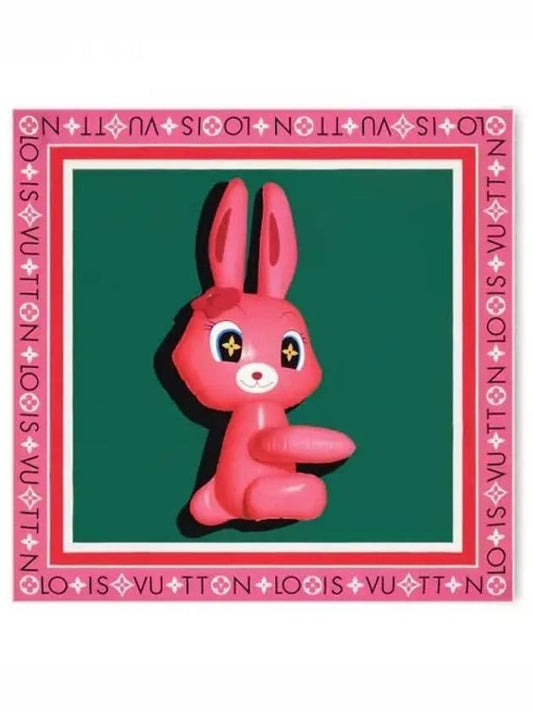 Animogram Rabbit Square 90 Scarf Pink - LOUIS VUITTON - BALAAN 2