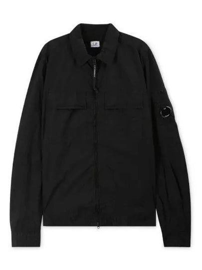 Taylon L Zip-up Long Sleeve Shirt Black - CP COMPANY - BALAAN 2