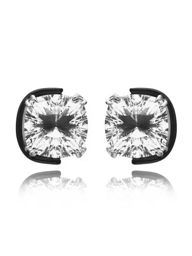 Harmonia Cushion Cut Stud Earrings White - SWAROVSKI - BALAAN 4