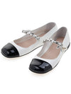 Patent Leather Ballerina Black White - MIU MIU - BALAAN 2