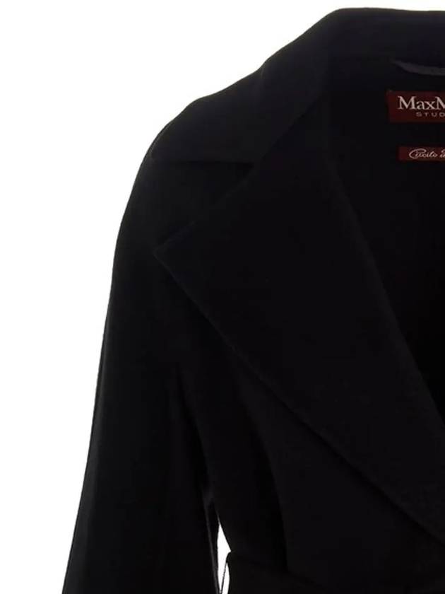 24SS CLES Belted Wool Coat Black 2416011111 007 - MAX MARA - BALAAN 4