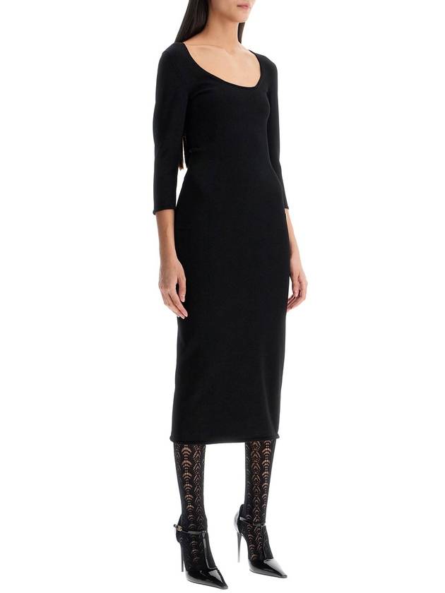 "mid-length viscose knit dress" - DOLCE&GABBANA - BALAAN 2